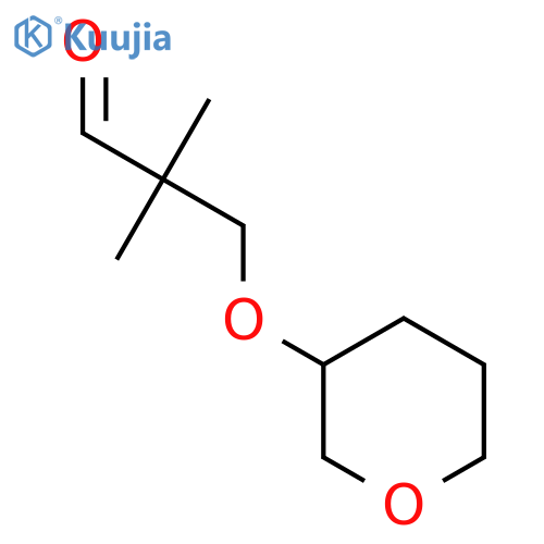 2,2-dimethyl-3-(oxan-3-yloxy)propanal structure