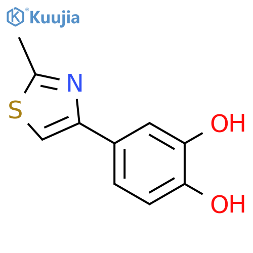 4-(2-methyl-1,3-thiazol-4-yl)benzene-1,2-diol structure