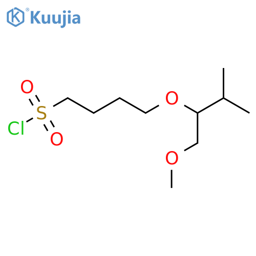 4-(1-methoxy-3-methylbutan-2-yl)oxybutane-1-sulfonyl chloride structure