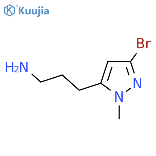 3-(3-bromo-1-methyl-1H-pyrazol-5-yl)propan-1-amine structure