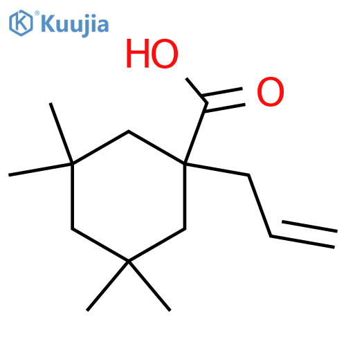 3,3,5,5-Tetramethyl-1-(prop-2-en-1-yl)cyclohexane-1-carboxylic acid structure