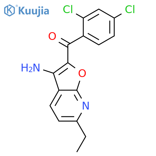METHANONE, (3-AMINO-6-ETHYLFURO[2,3-B]PYRIDIN-2-YL)(2,4-DICHLOROPHENYL)- structure