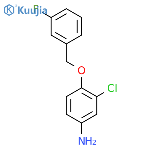 3-chloro-4-[(3-fluorophenyl)methoxy]aniline structure
