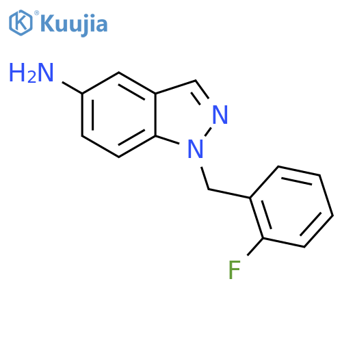 1H-Indazol-5-amine,1-[(2-fluorophenyl)methyl]- structure