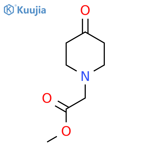 Methyl 2-(4-oxopiperidin-1-yl)acetate structure