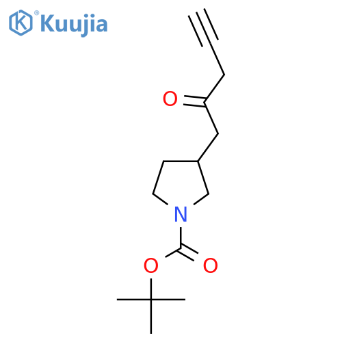 Tert-butyl 3-(2-oxopent-4-yn-1-yl)pyrrolidine-1-carboxylate structure