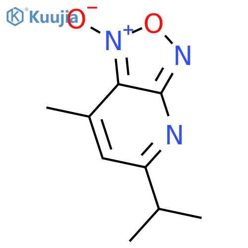 [1,2,5]Oxadiazolo[3,4-b]pyridine, 7-methyl-5-(1-methylethyl)-, 1-oxide structure