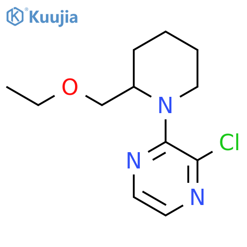 2-Chloro-3-(2-(ethoxymethyl)piperidin-1-yl)pyrazine structure