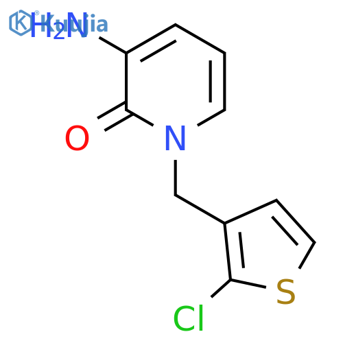 3-amino-1-(2-chlorothiophen-3-yl)methyl-1,2-dihydropyridin-2-one structure