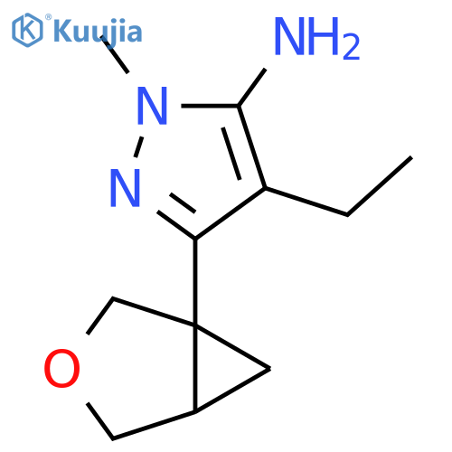 4-ethyl-1-methyl-3-{3-oxabicyclo[3.1.0]hexan-1-yl}-1H-pyrazol-5-amine structure