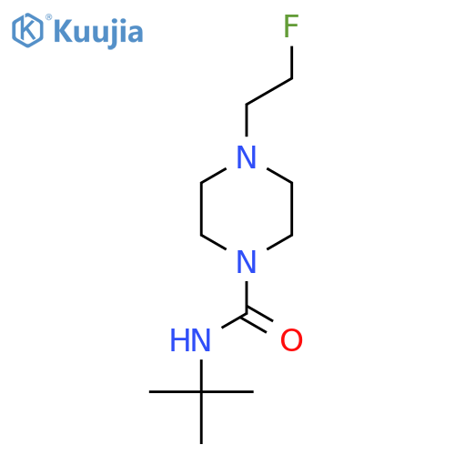 N-tert-butyl-4-(2-fluoroethyl)piperazine-1-carboxamide structure