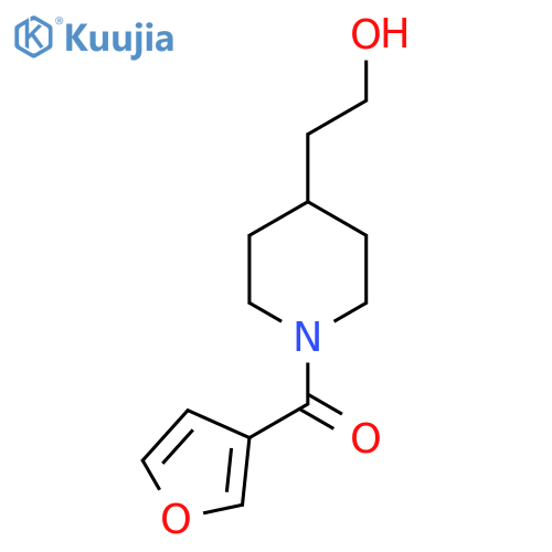 Furan-3-yl(4-(2-hydroxyethyl)piperidin-1-yl)methanone structure