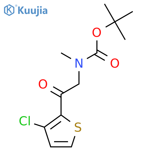 tert-butyl N-[2-(3-chlorothiophen-2-yl)-2-oxoethyl]-N-methylcarbamate structure
