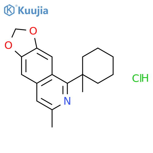 7-methyl-5-(1-methylcyclohexyl)-[1,3]dioxolo[4,5-g]isoquinoline;hydrochloride structure