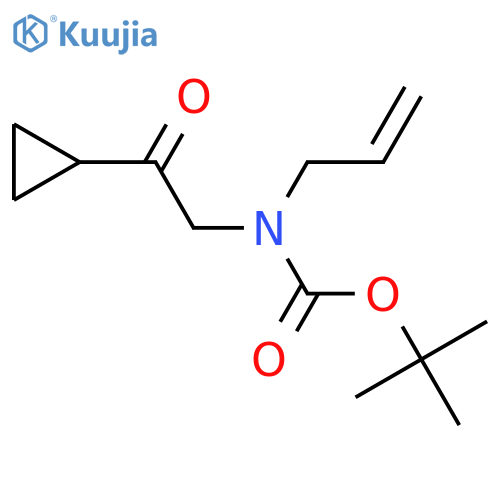 tert-butyl N-(2-cyclopropyl-2-oxoethyl)-N-(prop-2-en-1-yl)carbamate structure