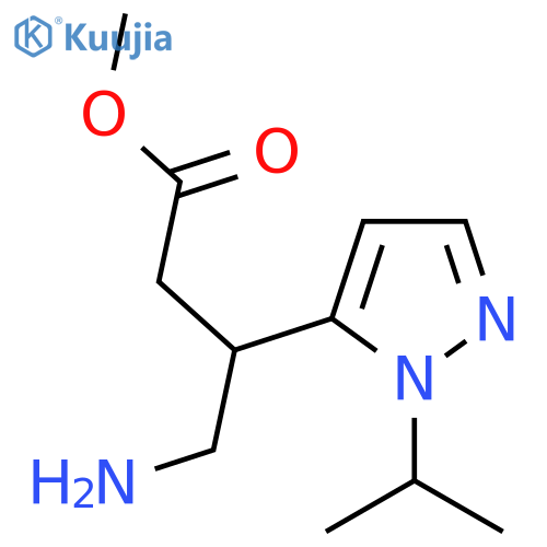 methyl 4-amino-3-1-(propan-2-yl)-1H-pyrazol-5-ylbutanoate structure