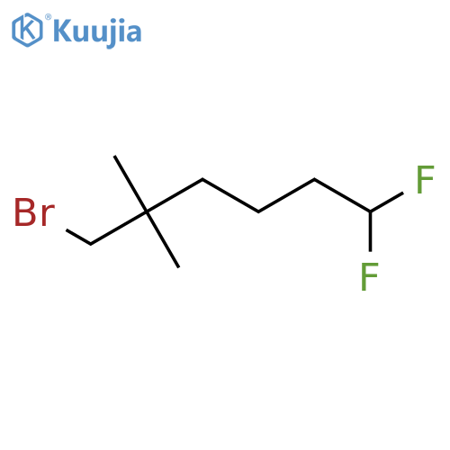 6-Bromo-1,1-difluoro-5,5-dimethylhexane structure