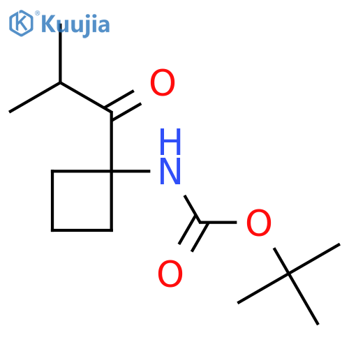 tert-butyl N-[1-(2-methylpropanoyl)cyclobutyl]carbamate structure
