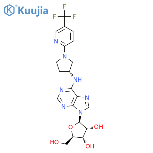Adenosine, N-[(3R)-1-[5-(trifluoromethyl)-2-pyridinyl]-3-pyrrolidinyl]- structure