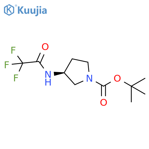 tert-Butyl (3S)-3-(trifluoroacetamido)pyrrolidine-1-carboxylate structure