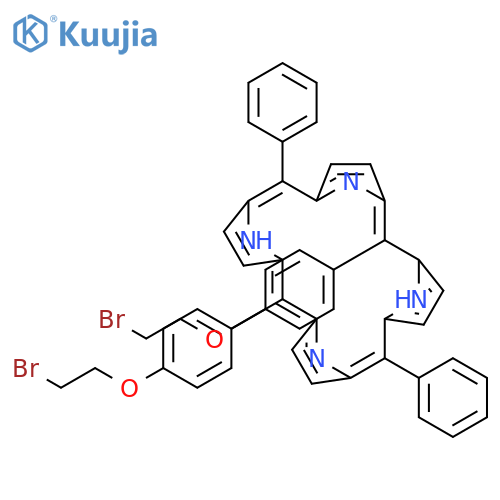 21H,23H-Porphine, 5,15-bis[4-(2-bromoethoxy)phenyl]-10,20-diphenyl- structure