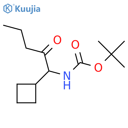 tert-butyl N-(1-cyclobutyl-2-oxopentyl)carbamate structure