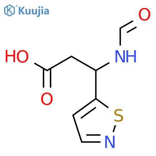 3-formamido-3-(1,2-thiazol-5-yl)propanoic acid structure