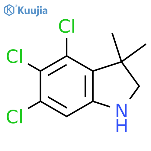 4,5,6-trichloro-3,3-dimethyl-2,3-dihydro-1H-indole structure