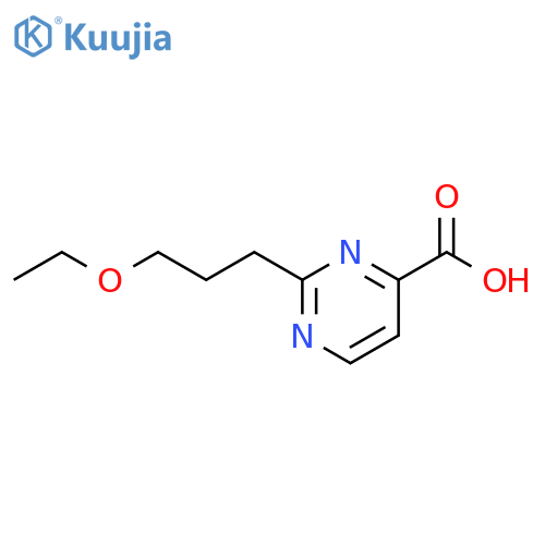 4-Pyrimidinecarboxylic acid, 2-(3-ethoxypropyl)- structure