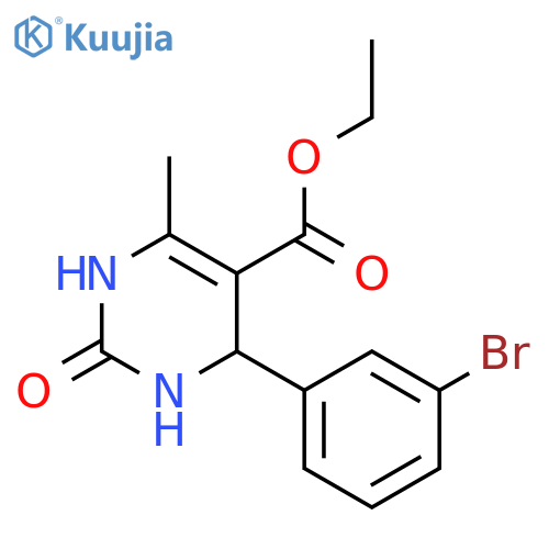 4-(3-Bromophenyl)-6-methyl-2-oxo-1,2,3,4-tetrahydro-pyrimidine-5-carboxylic acid ethyl ester structure