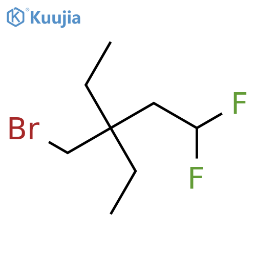 Pentane, 3-(bromomethyl)-3-ethyl-1,1-difluoro- structure
