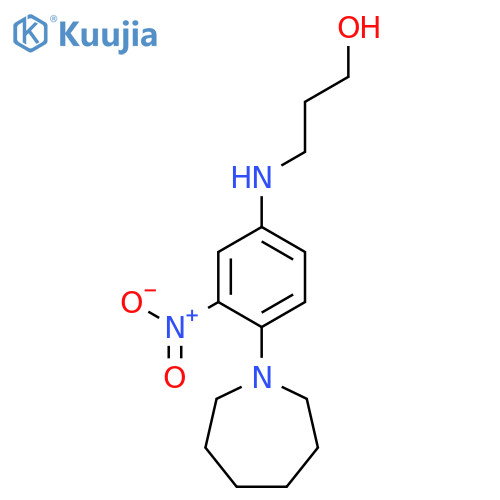 1-Propanol, 3-[[4-(hexahydro-1H-azepin-1-yl)-3-nitrophenyl]amino]- structure