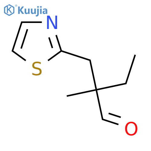 2-methyl-2-(1,3-thiazol-2-yl)methylbutanal structure