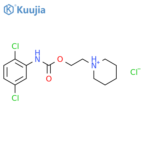 1-(2-{[(2,5-dichlorophenyl)carbamoyl]oxy}ethyl)piperidinium chloride structure
