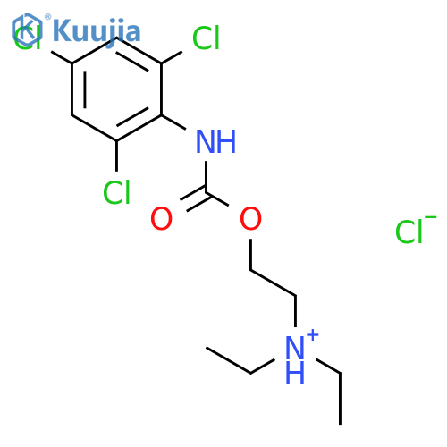 N,N-diethyl-2-{[(2,4,6-trichlorophenyl)carbamoyl]oxy}ethanaminium chloride structure