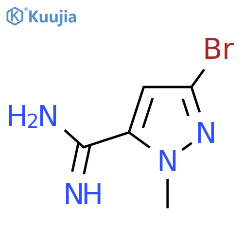 3-bromo-1-methyl-1H-pyrazole-5-carboximidamide structure