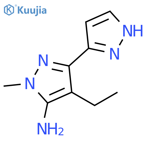 4-ethyl-1-methyl-3-(1H-pyrazol-5-yl)-1H-pyrazol-5-amine structure