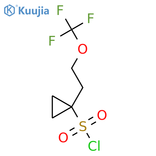 1-2-(trifluoromethoxy)ethylcyclopropane-1-sulfonyl chloride structure