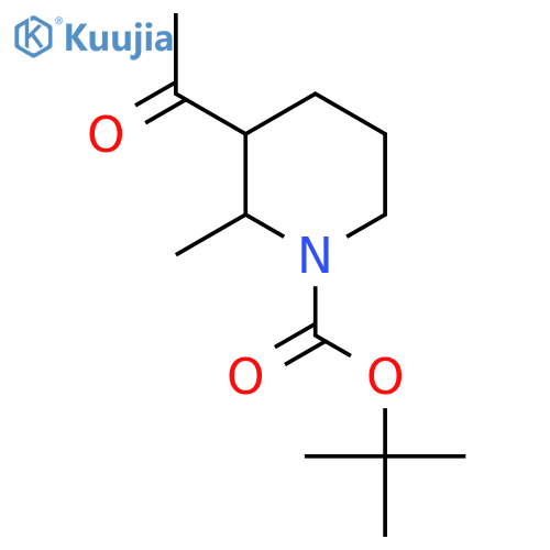 Tert-butyl 3-acetyl-2-methylpiperidine-1-carboxylate structure