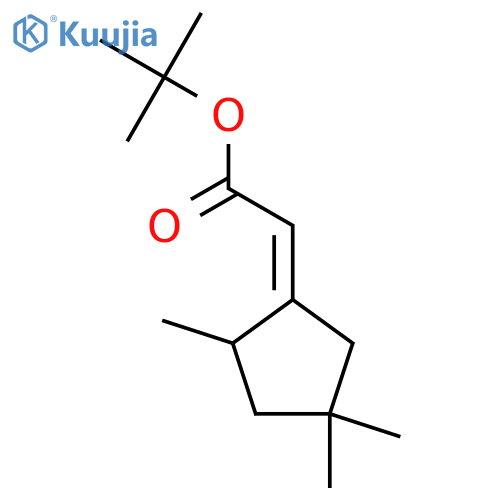 tert-butyl 2-(1Z)-2,4,4-trimethylcyclopentylideneacetate structure