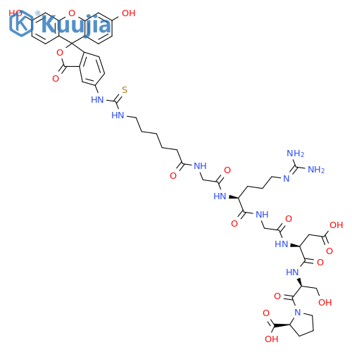 FITC-eAhx-Gly-Arg-Gly-Asp-Ser-Pro-OH structure