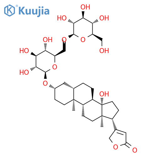 Card-20(22)-enolide,3-[(2-O-b-D-glucopyranosyl-b-D-glucopyranosyl)oxy]-14-hydroxy-,(3b,5a)- (9CI) structure