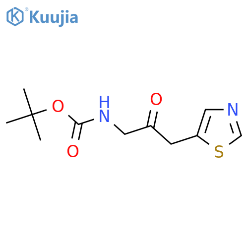 tert-butyl N-[2-oxo-3-(1,3-thiazol-5-yl)propyl]carbamate structure