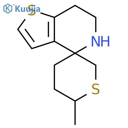 6-methyl-6',7'-dihydro-5'H-spirothiane-3,4'-thieno3,2-cpyridine structure