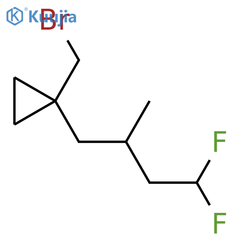 1-(Bromomethyl)-1-(4,4-difluoro-2-methylbutyl)cyclopropane structure