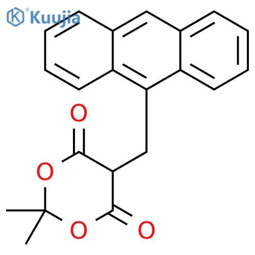 1,3-Dioxane-4,6-dione, 5-(9-anthracenylmethyl)-2,2-dimethyl- structure