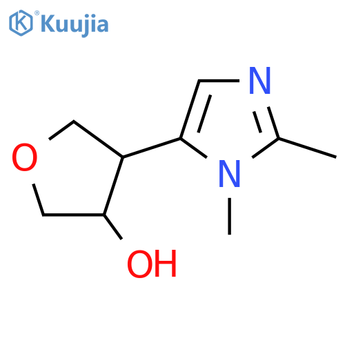 4-(1,2-dimethyl-1H-imidazol-5-yl)oxolan-3-ol structure