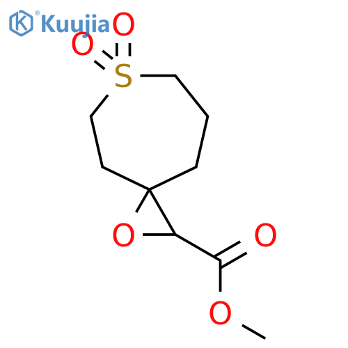 Methyl 6,6-dioxo-1-oxa-6lambda6-thiaspiro[2.6]nonane-2-carboxylate structure