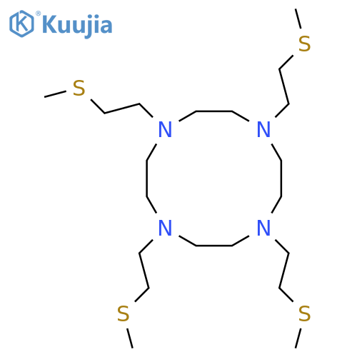 1,4,7,10-Tetraazacyclododecane, 1,4,7,10-tetrakis[2-(methylthio)ethyl]- structure