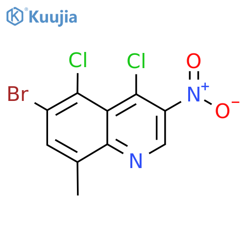 6-Bromo-4,5-dichloro-8-methyl-3-nitroquinoline structure